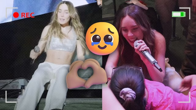 Belinda saltó del escenario para cantar con fan en silla de ruedas