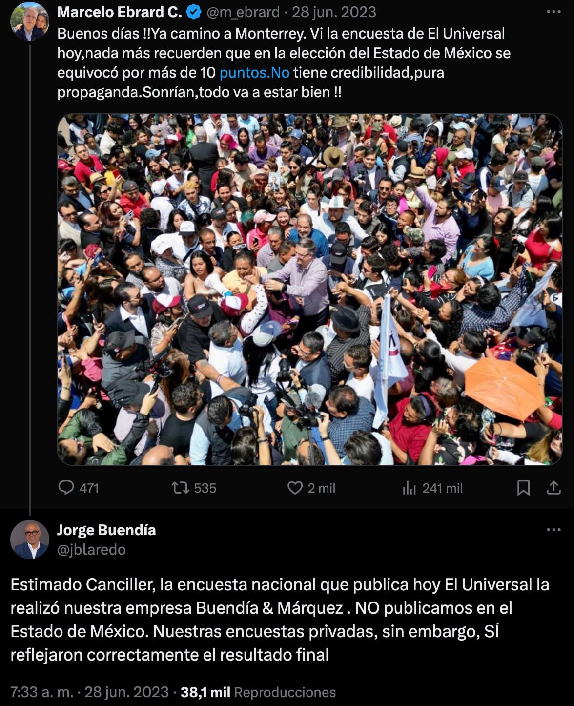 Respuesta Encuestadora Buendía & Márquez