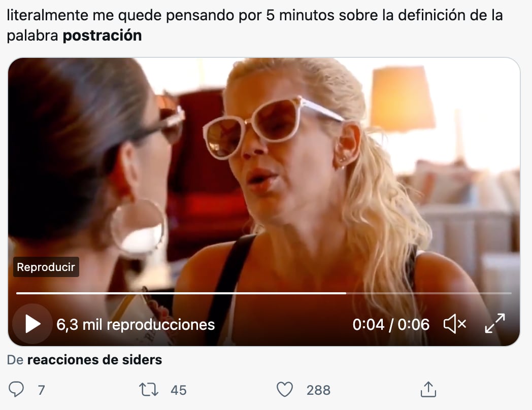 Memes sobre la palabra postración