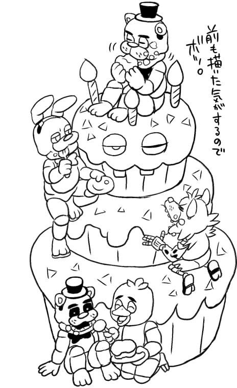 Dibujos para colorear e imprimir de Golden Freddy de Five Nights at Freddy’s