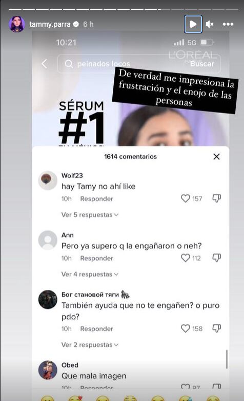 Tammy Parra arremete contra quienes la atacan