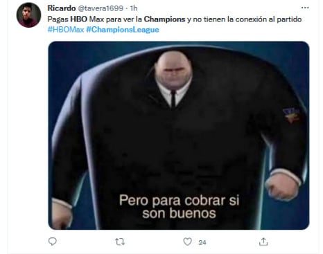Meme HBO Max, Champions League