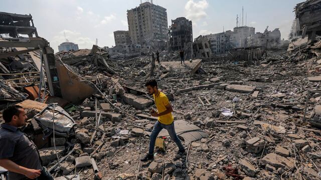 Desplazados en Gaza por guerra entre Israel y Hamás