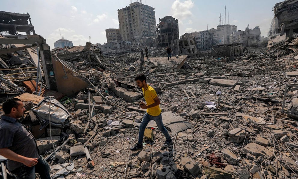 Desplazados en Gaza por guerra entre Israel y Hamás