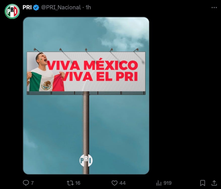 PRI presume su propia celebración del 15 de septiembre