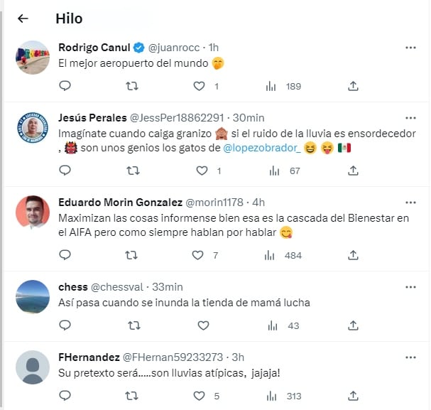 Usuarios se burlan ante la inundación del AIFA.
