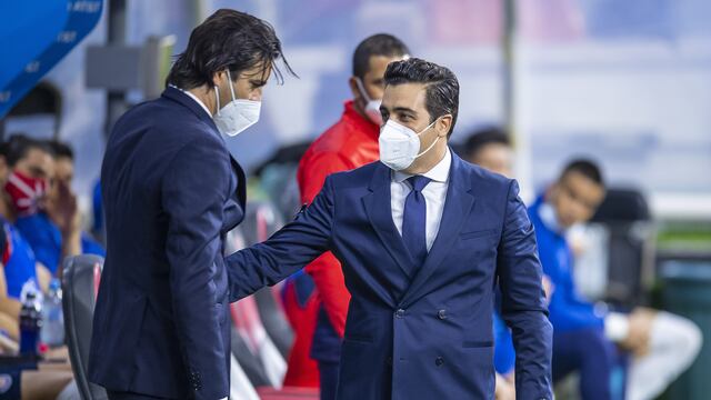 Santiago Solari y Marcelo Leaño