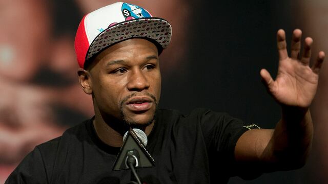 Mayweather Jr. en conferencia de prensa.