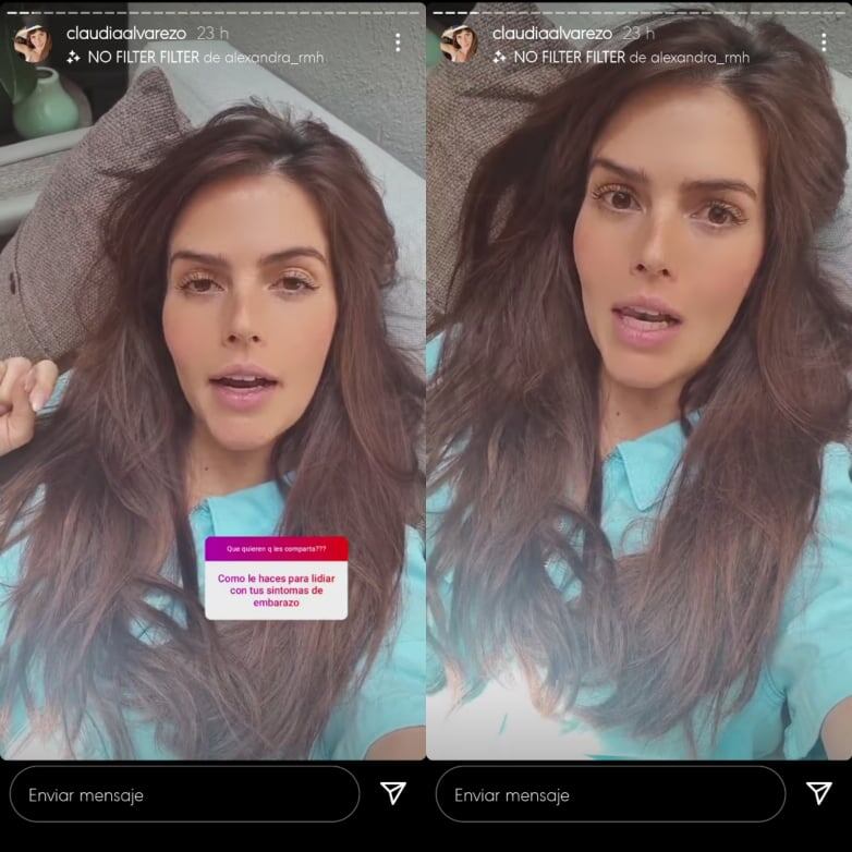 Claudia Álvarez habla de sus síntomas de embarazo.