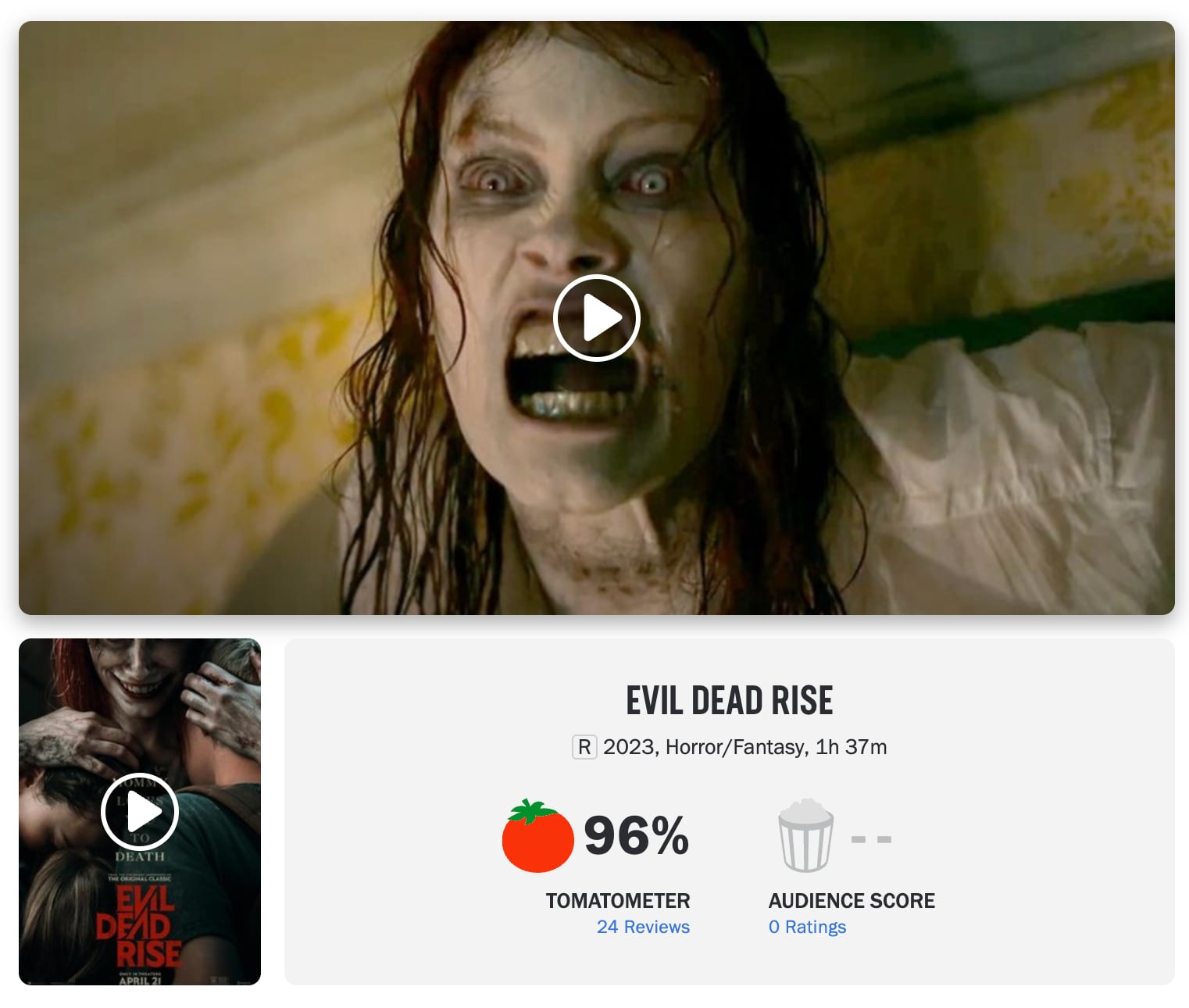Evil Dead Rise Rotten Tomatoes