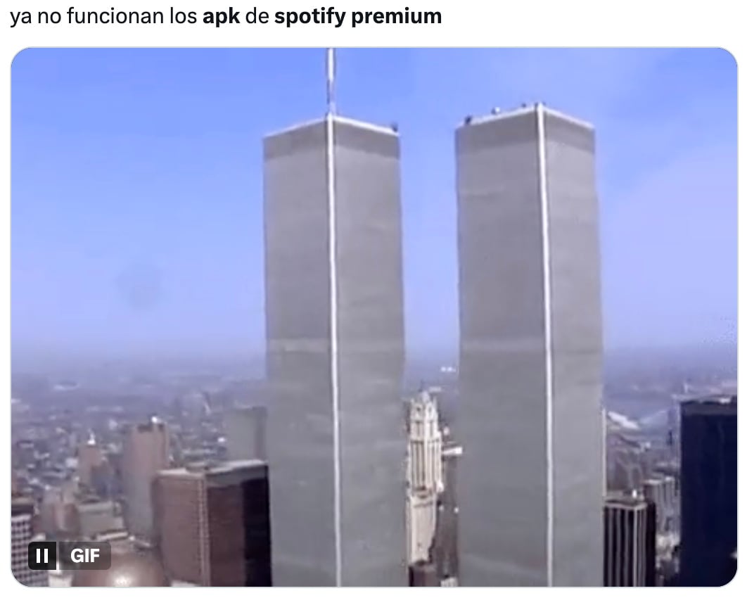 Memes de la caída de Spotify Premium APK