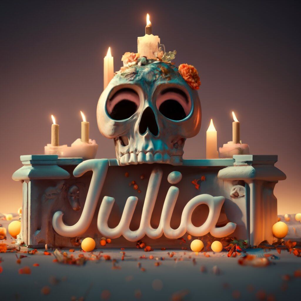 Nombre 3D Día de Muertos