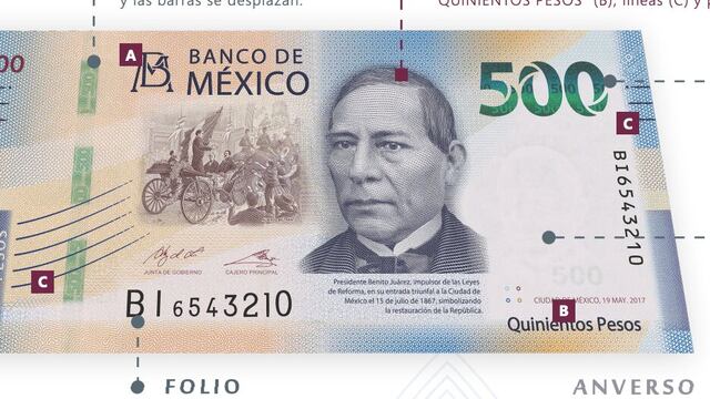 Billete de 500 pesos.