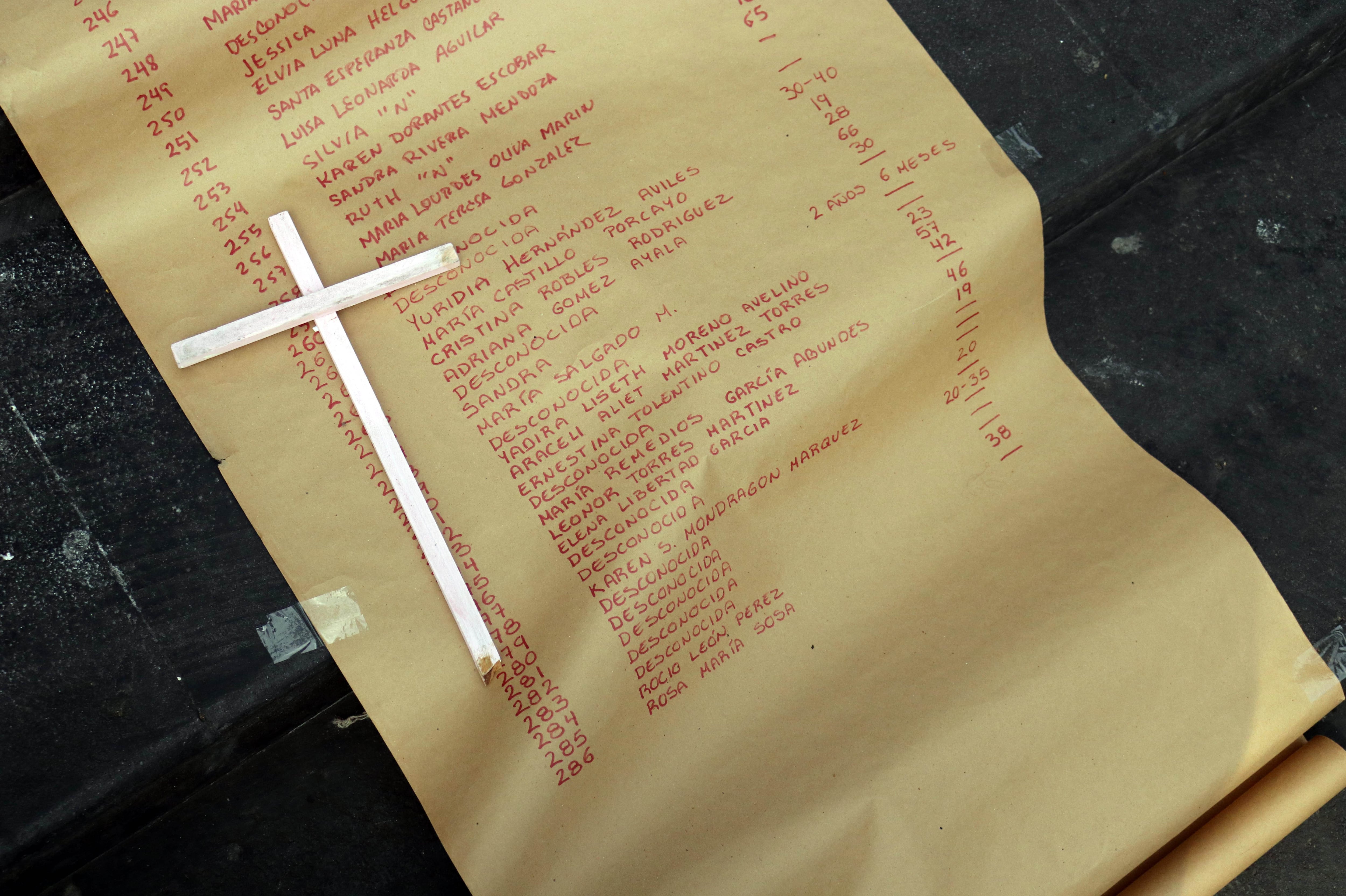 Ofrenda de feminicidios en Morelos.