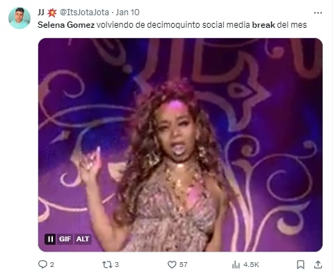Memes por el retiro de Selena Gómez