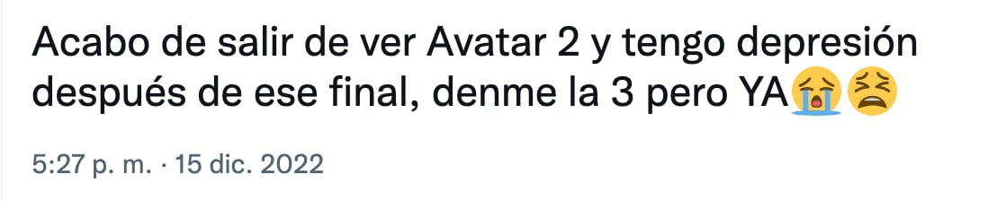Usuarios reportan depresión post-Avatar 2