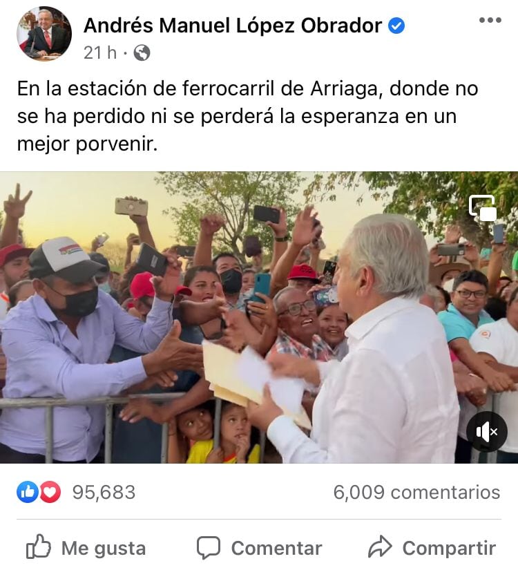 Video de AMLO en Chiapas