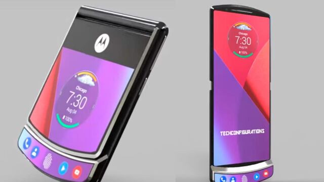 Concepto del Moto RAZR plegable.