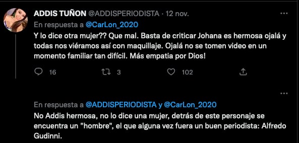 Addis Tuñón responde a Doña Carmelita y esta termina siendo exhibida como Alfredo Gudinni.
