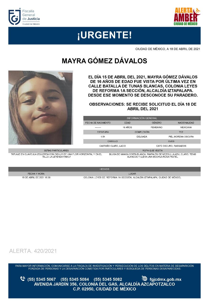 Ficha de búsqueda de Mayra