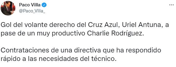 Paco Villa sobre refuerzos del Cruz Azul