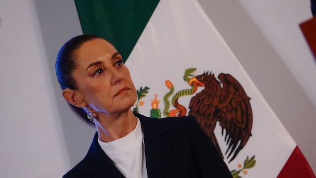 Claudia Sheinbaum, presienta de México, durante conferencia Mañanera