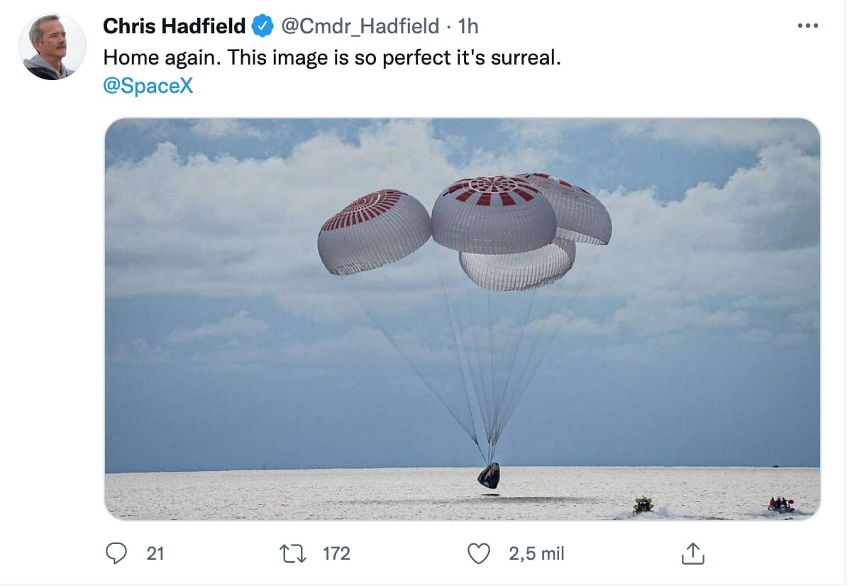 Felicitación de Chris Hadfield