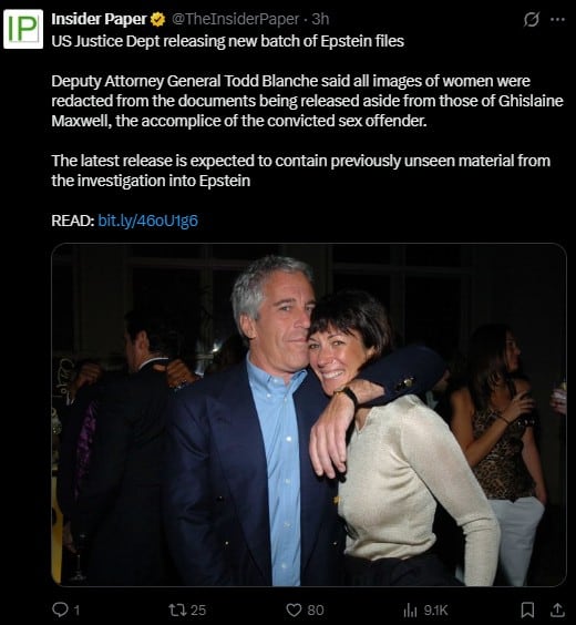 Justicia de Estados Unidos publica más de 3 millones de documentos del caso Epstein