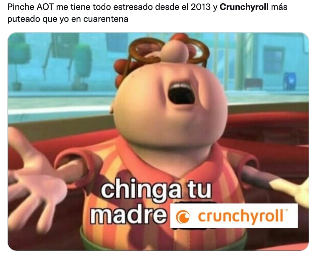 Memes de la caída Crunchyroll por estreno de Attack on Titan