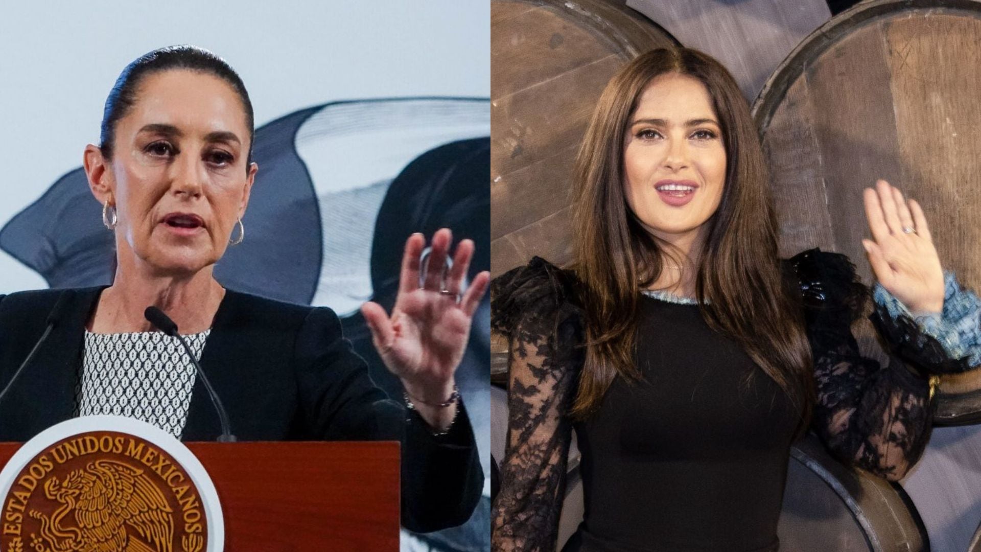 Claudia Sheinbaum y Salma Hayek en defensa de migrantes en Estados Unidos