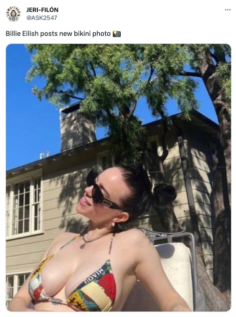 Billie Eilish en bikini