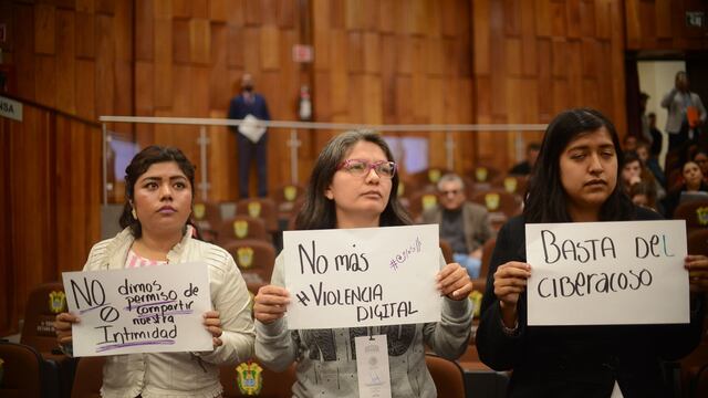 Protesta contra el ciberacoso en Veracruz.