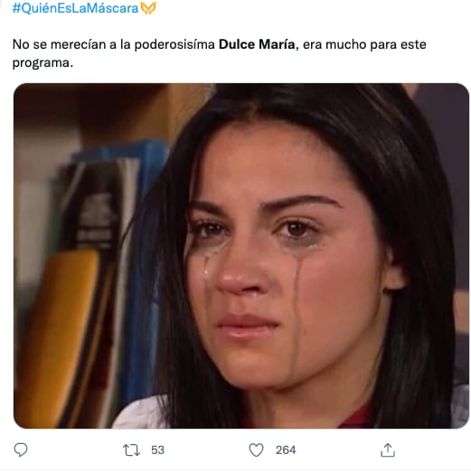 Memes de la eliminación de Dulce María como Leona en '¿Quién es la Máscara?'
