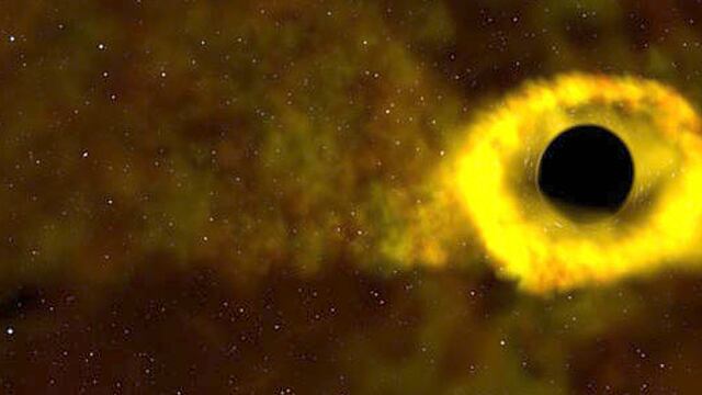 Agujero negro destruyendo una estrella