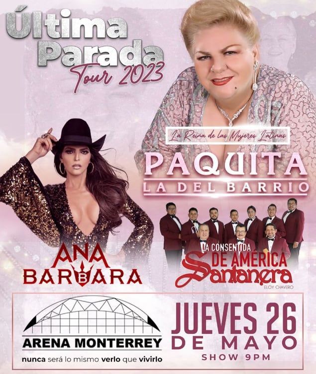 Paquita la del Barrio tendrá un concierto en la Arena Monterrey