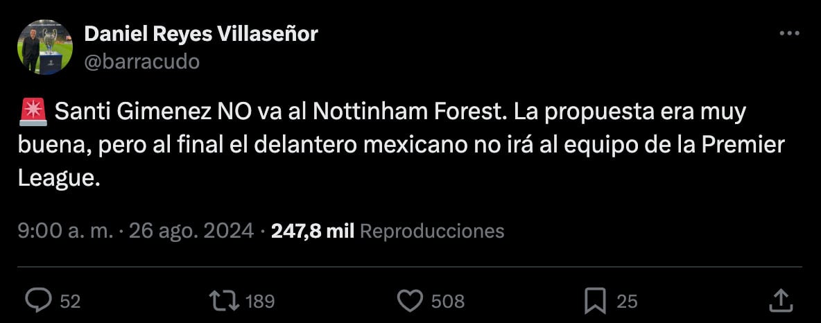 ¿Santiago Giménez saldrá del Feyenoord?