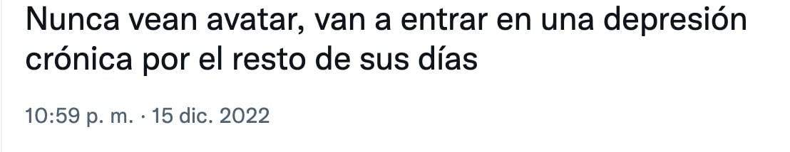 Usuarios reportan depresión post-Avatar 2