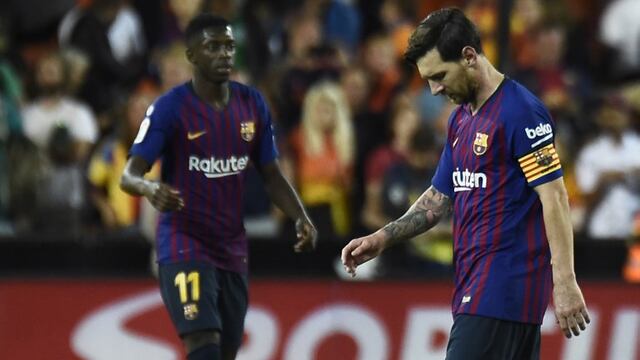 Messi se fue cabizbajo tras el partido.