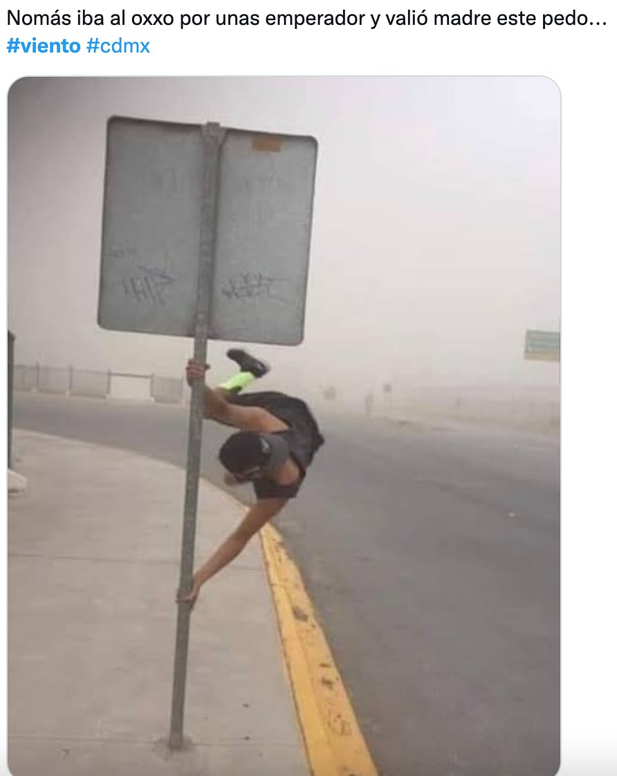 memes sobre el viento en CDMX el 22 de mayo 2022