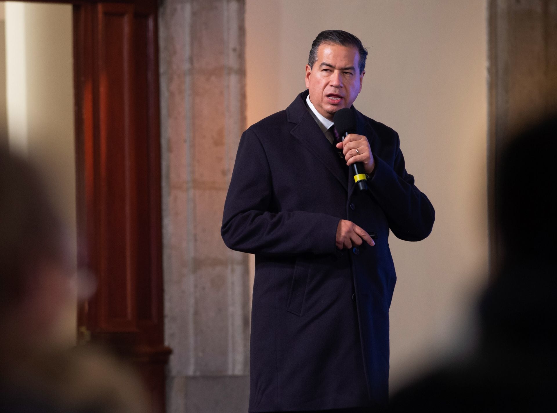 Ricardo Mejía Berdeja durante la conferencia de prensa matutina en Palacio Nacional.