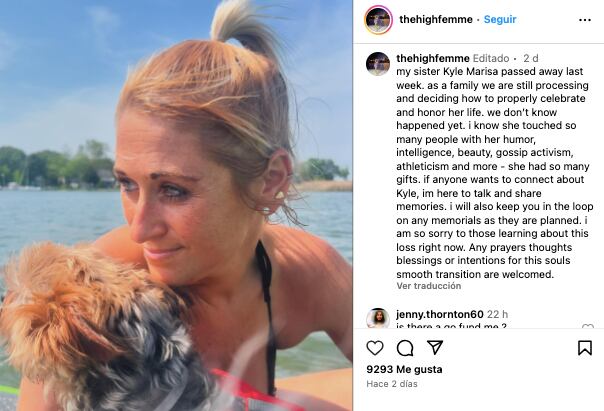 Muere Kyle Marisa Roth