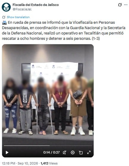 Fiscalía de Jalisco asegura finca usada como clínica por el CJNG