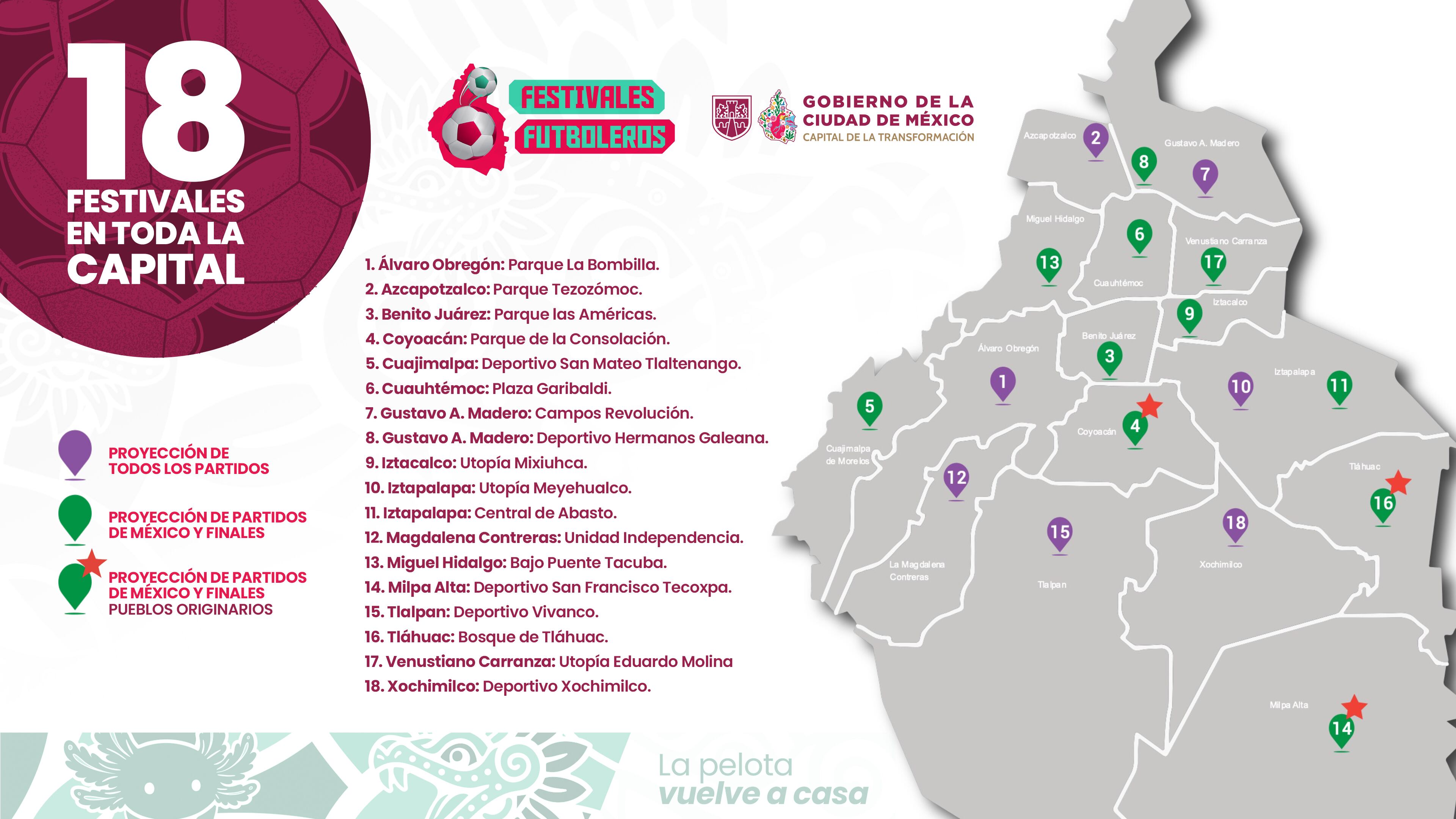 18 sedes para ver gratis el Mundial 2026 en CDMX