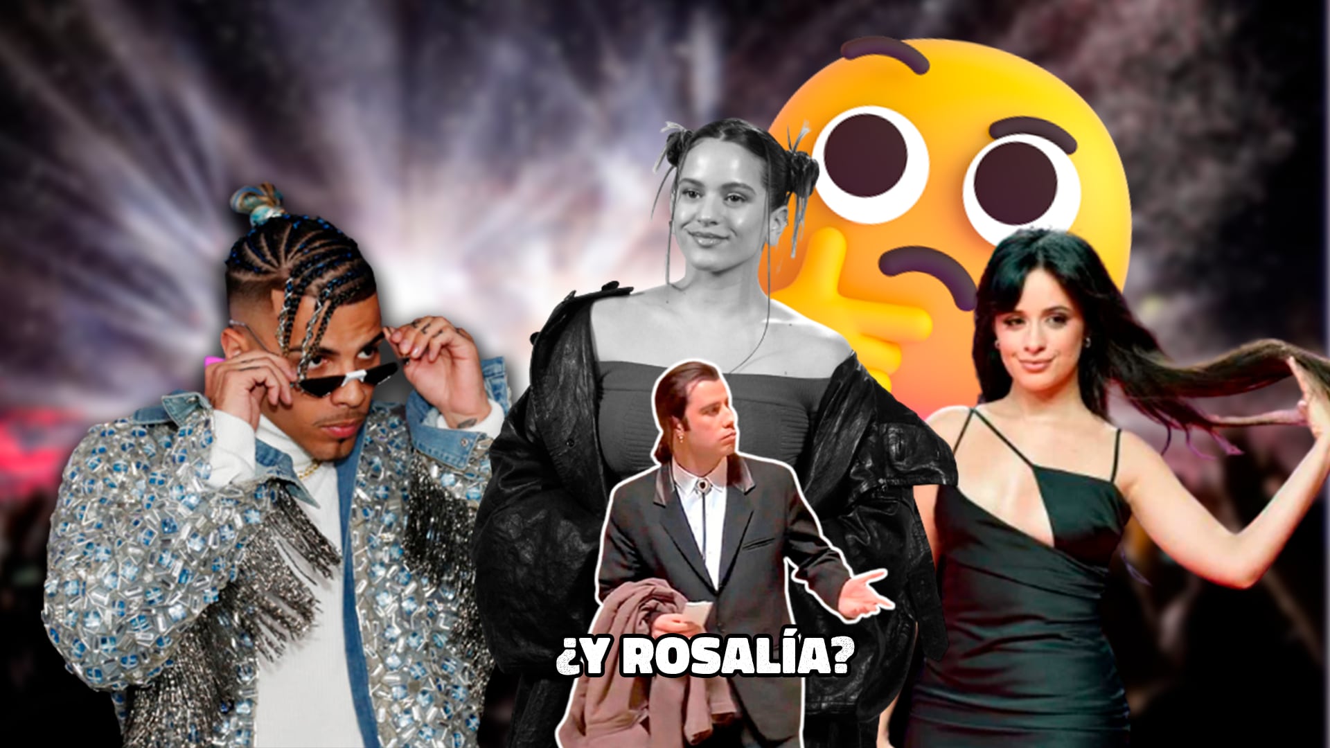 ¿Y Rosalía? Camila Cabello y Rauw Alejandro echan gasolina al chisme en los Premios Juventud