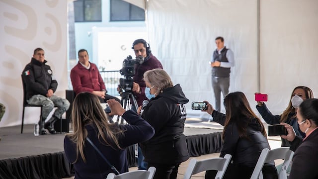 Sonia de Anda en la mañanera del 17 de febrero