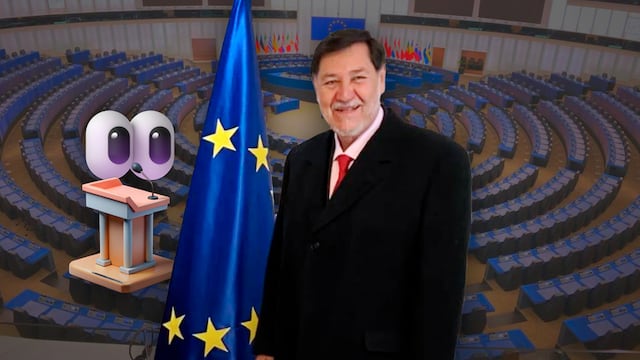 Gerardo Fernández Noroña en el Parlamento Europeo en Estrasburgo