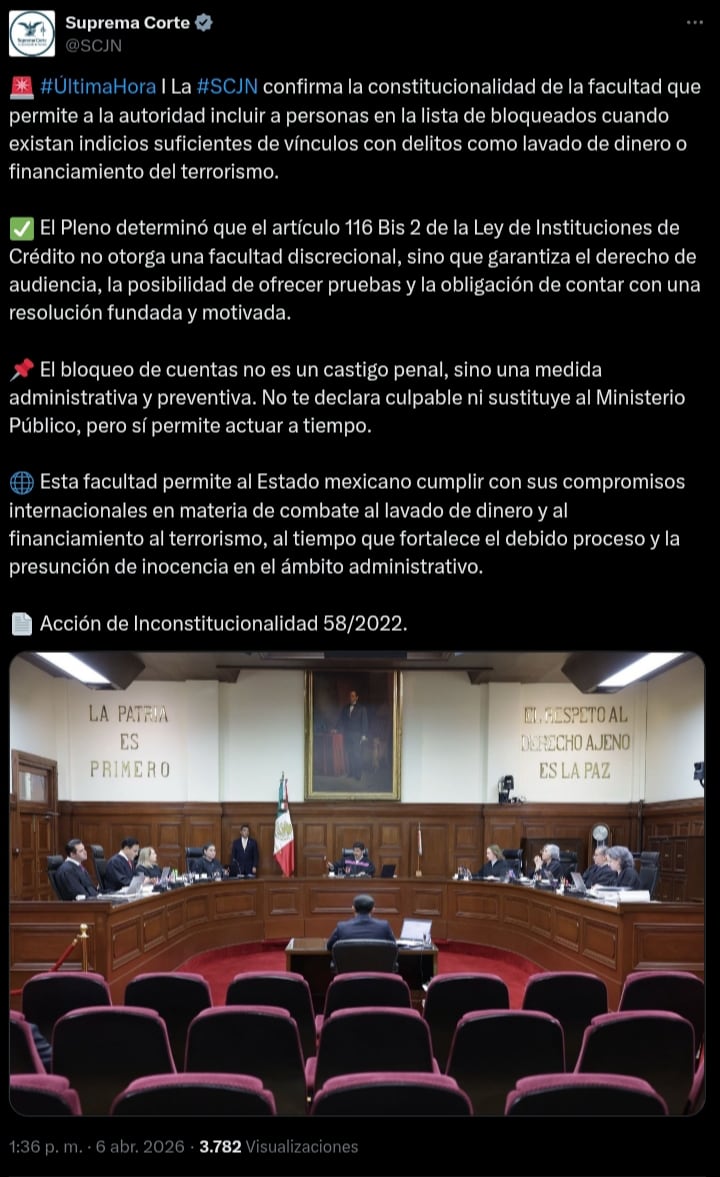 SCJN UIF Ricardo Salinas Pliego