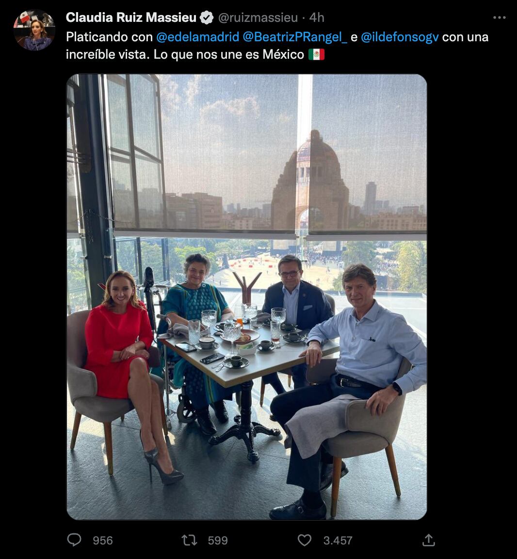 Las corcholatas del PRI se reúnen: celebran encuentro Enrique de la Madrid, Beatriz Paredes, Claudia Ruiz Massieu e Ildefonso Guajardo