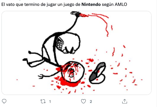Meme de AMLO tras criticar los videojuegos