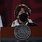 Delfina Gómez se retiró de la mañanera antes de que le pudieran preguntar sobre la multa del TEPJF